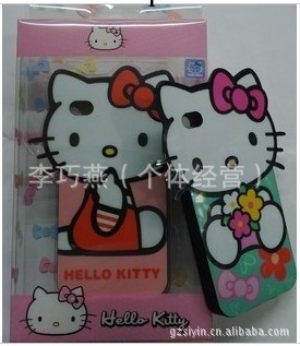 新品! 韓國Hello kitty 大頭KT iPhone4 手機套 小貓咪 TPU外殼批發・進口・工廠・代買・代購