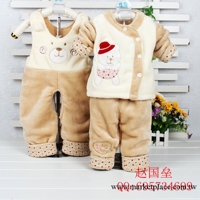 熱銷2013秋冬新款童裝嬰兒服裝批發 庚辰珊瑚絨棉三套貨號9572工廠,批發,進口,代購