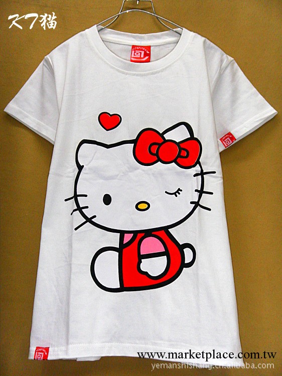 【夏日精品】韓版時尚潮流2012新款女士T恤CLOT hello kitty t恤工廠,批發,進口,代購