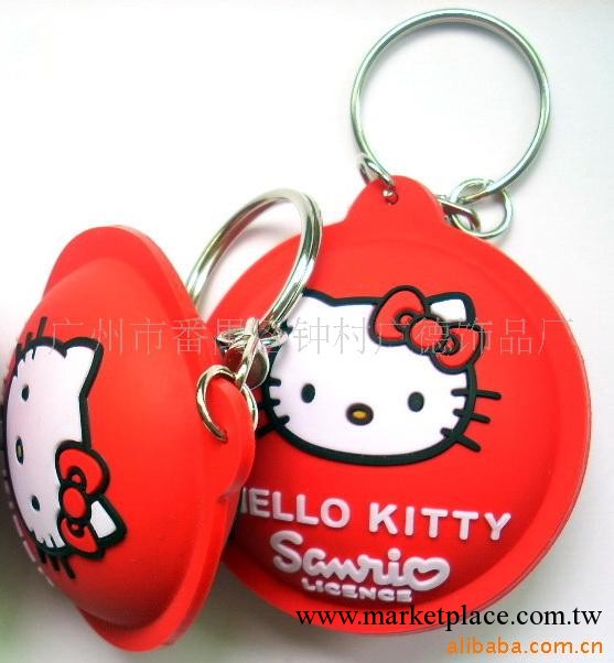 廠傢供應PVC鑰匙扣    Hello Kitty鑰匙扣    定做軟橡膠鑰匙扣工廠,批發,進口,代購