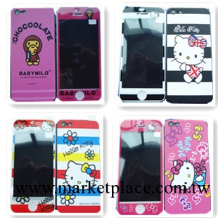 蘋果5時尚貼紙 hello kitty卡通貼膜 iphone5手機膜批發 炫貼彩膜工廠,批發,進口,代購