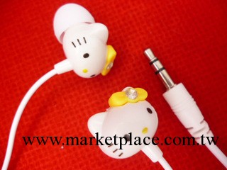 批發銷售 時尚卡通 hello kitty 鑲鉆 入耳式 MP3耳塞 耳機工廠,批發,進口,代購