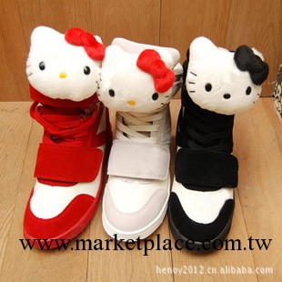 2012新款b+ab x hello kitty 限量版可愛公仔Kitty頭內增高高幫鞋工廠,批發,進口,代購