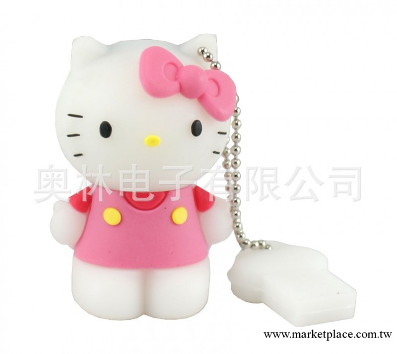 供應矽膠Hello Kitty U盤 卡通Kitty 貓U盤 新款PVC優盤工廠,批發,進口,代購