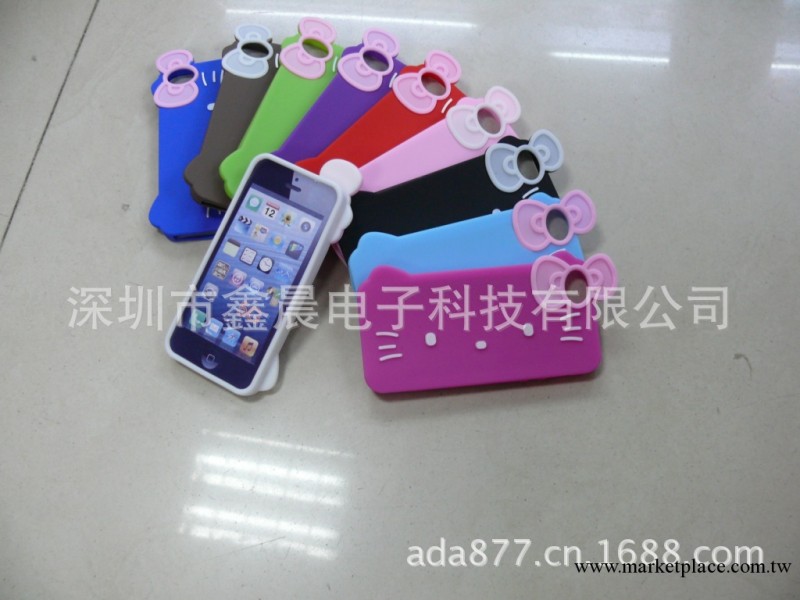 5G大臉貓 hello kitty矽膠手機殼 iphone5手機保護套 hello kitty工廠,批發,進口,代購