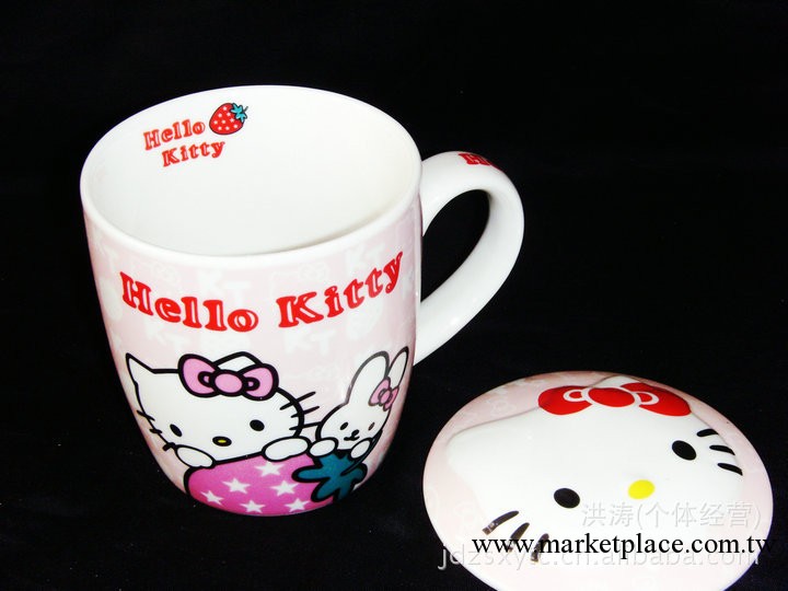 景德鎮Hello kitty 陶瓷杯子 馬克杯 水杯套裝 KT蓋杯！批發・進口・工廠・代買・代購