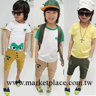 童裝批發 2013新款兒童裝褲子 韓版潮男童夏裝2316 SMILE閑褲中褲工廠,批發,進口,代購