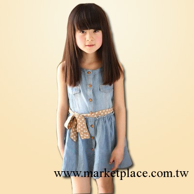 廠傢批發韓版童裝2013夏季女童牛仔連衣裙 公主裙工廠,批發,進口,代購