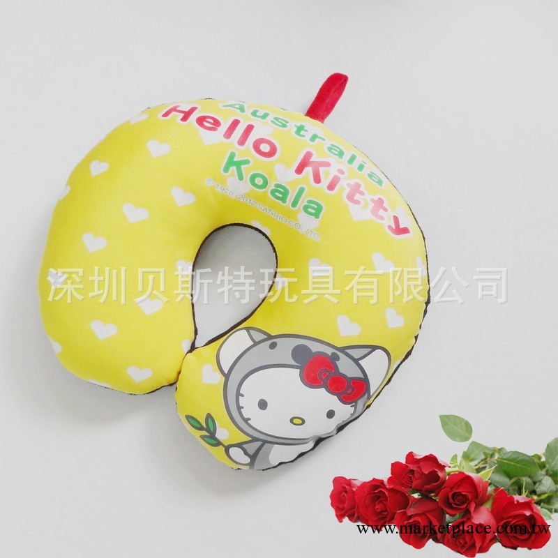 深圳生產 萊卡佈填充納米雪豆hello Kitty兒童u型頸枕neck pillow工廠,批發,進口,代購