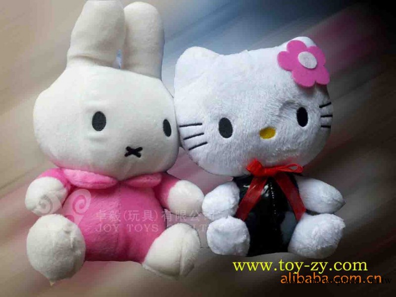 HELLO KITTY填充毛絨玩具，KITTY貓填充毛絨玩具，二指兔毛絨玩具工廠,批發,進口,代購