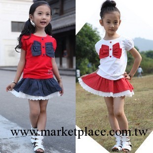 2013童裝兒童女童短袖短裙套裝 幼兒園服 童裝批發 女童套裝工廠,批發,進口,代購