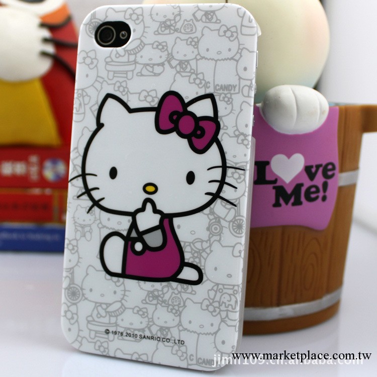 蘋果IPHONE 4S手機保護套 殼子 HELLO KITTY 可愛女生套子批發工廠,批發,進口,代購