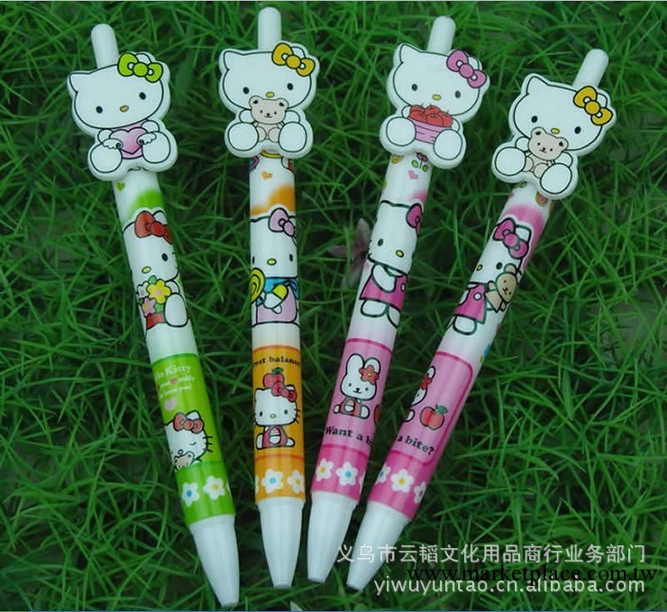 2013廠傢直銷批發供應 Hello Kitty 按動式圓珠筆 兒童禮品圓珠筆工廠,批發,進口,代購