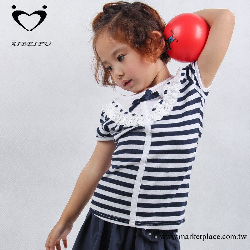 AIBEIFU 2013童裝新品 夏 女童短袖T恤 兒童純棉T恤短袖廠傢批發工廠,批發,進口,代購