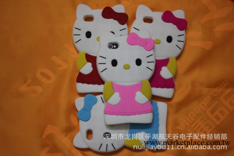 2012最新款 hello kitty手機保護套 蘋果iphone4s立體矽膠手機套批發・進口・工廠・代買・代購