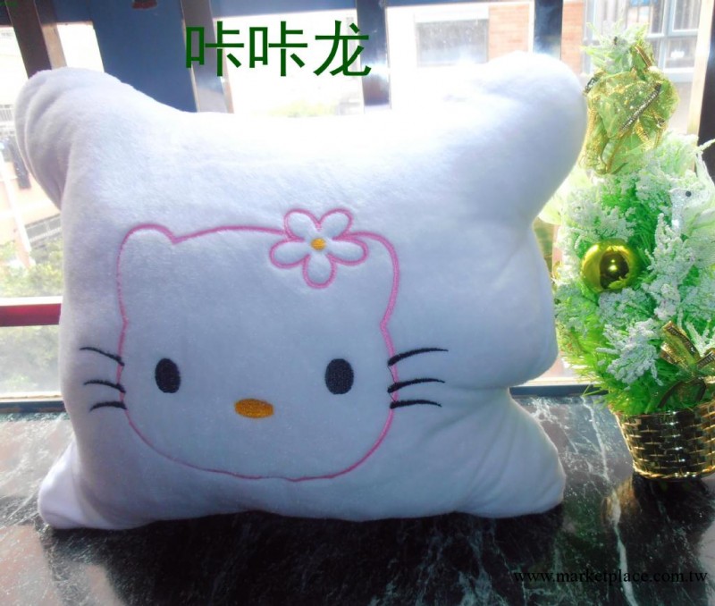 保暖靠墊暖手捂 可愛白色HELLO KITTY 毛絨可愛暖手抱枕工廠,批發,進口,代購