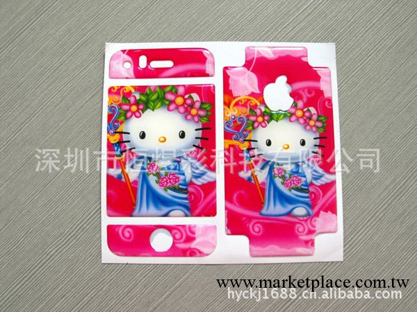 低價促銷iphone4s  hello kitty手機貼紙工廠,批發,進口,代購