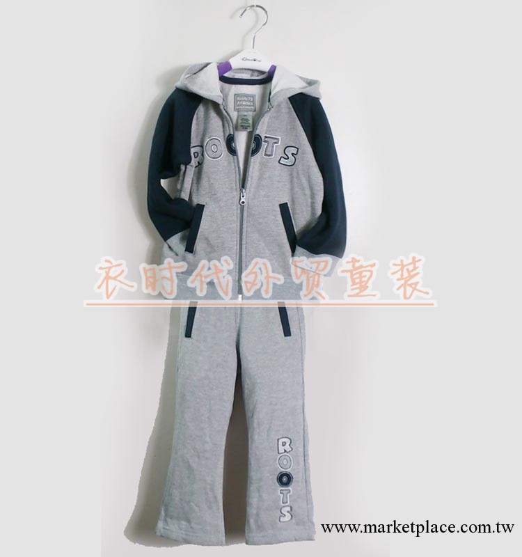 外貿童裝 套裝 拉絨運動套裝 外童中童貼佈繡拉絨運動二件套/套裝工廠,批發,進口,代購