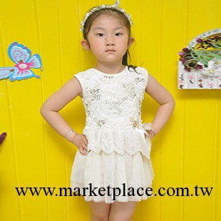 廠傢直銷2013韓版夏款童裝亮片後背大蝴蝶結紗裙13050工廠,批發,進口,代購