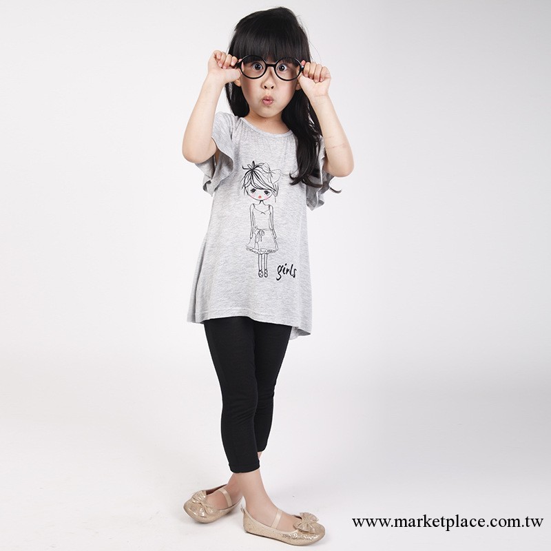 瑪麗熊童裝 2013夏裝女童短袖T恤高檔莫代爾中大童韓版淑女兒童裝工廠,批發,進口,代購