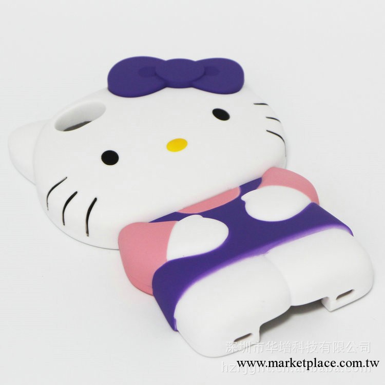 廠傢直銷 第三代立體Hello Kitty 蘋果IPONE4/4S手機保護套工廠,批發,進口,代購