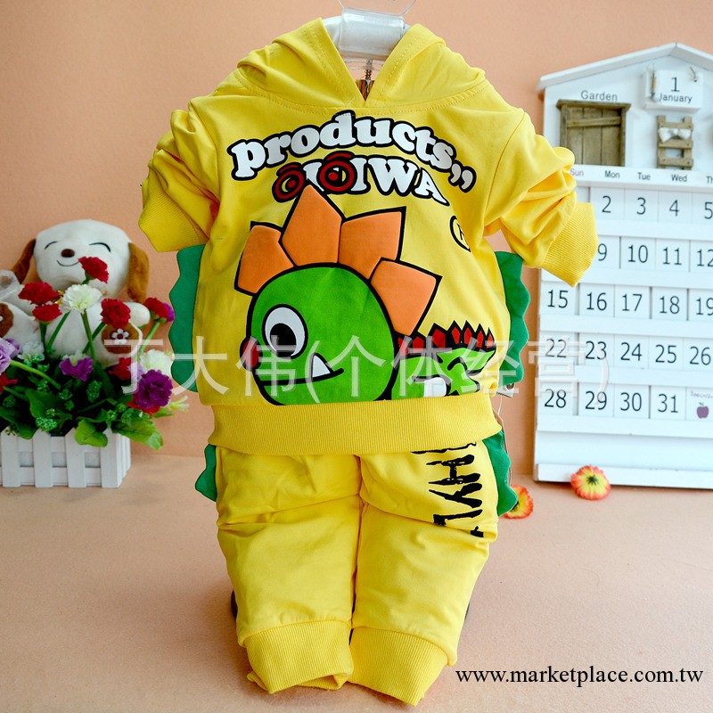 春秋新款海洋靈童 恐龍 全棉奧戴爾 童裝批發 外出服套裝1355工廠,批發,進口,代購