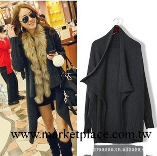 秋冬新款 韓國原單氣質大擺領開身毛衣 外套工廠,批發,進口,代購