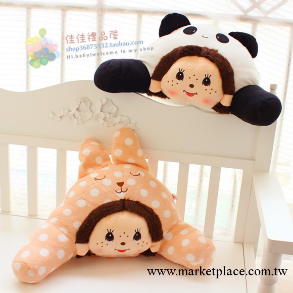 可愛蒙奇奇monchhichi 卡通毛絨玩具公仔 減壓腰枕 靠墊抱枕工廠,批發,進口,代購