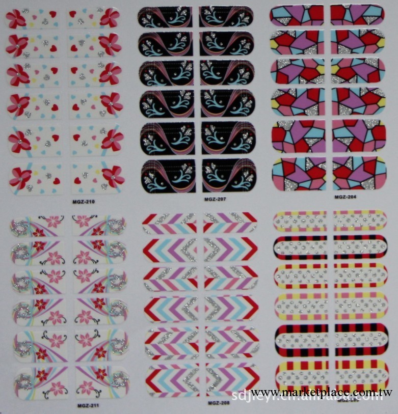 新款　指甲貼　美甲貼　指甲貼紙　美甲貼紙　散銀鉆指甲貼工廠,批發,進口,代購