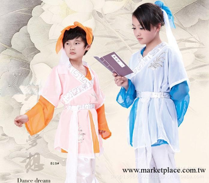 兒童弟子規服裝幼兒古裝漢服書童書生服飾演出舞蹈三字經表演服裝批發・進口・工廠・代買・代購