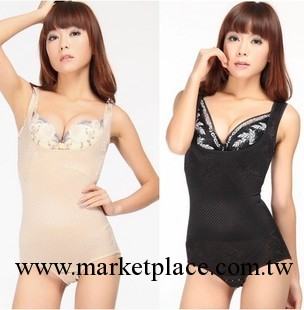 2012新版婷美竹炭蠶絲蛋白提花彈力高檔瘦身連體衣/塑身衣 熱賣工廠,批發,進口,代購
