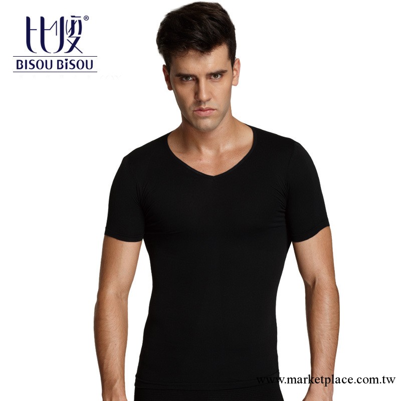 BISOU BISOU秋冬新品 男士輕薄燃脂瘦身 美體收腹短袖[BB100]工廠,批發,進口,代購