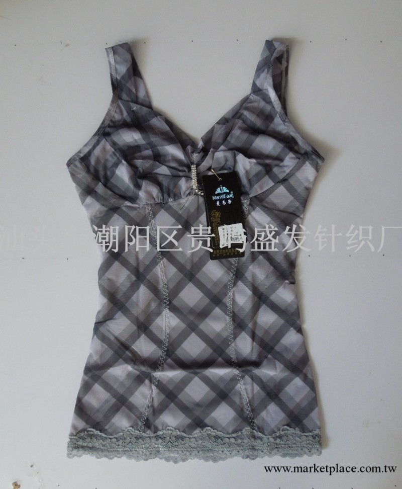 曼易芳5103塑身衣/內衣 瘦身美體衣束身衣格子超薄2012款工廠,批發,進口,代購