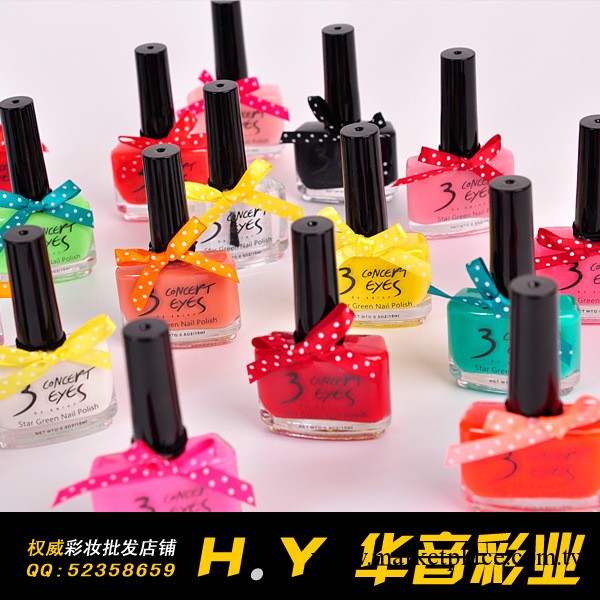 韓國3CE 3 concept eyes三隻眼超萌漆式指甲油15ml 尹恩惠 玫紅工廠,批發,進口,代購