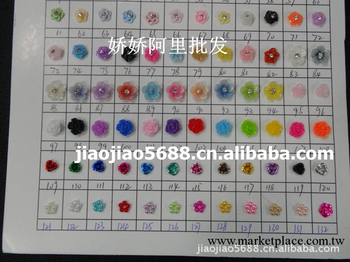 美甲飾品 樹脂花 玫瑰花 琉璃花 指甲飾品 指甲玫瑰花 美甲貼花工廠,批發,進口,代購