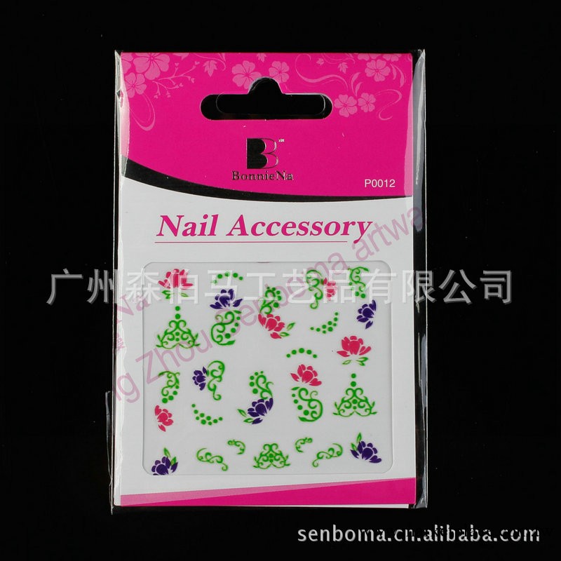 美甲飾品 3D指甲貼花 燙金指甲貼花 3D指甲貼膜 假指甲工廠,批發,進口,代購