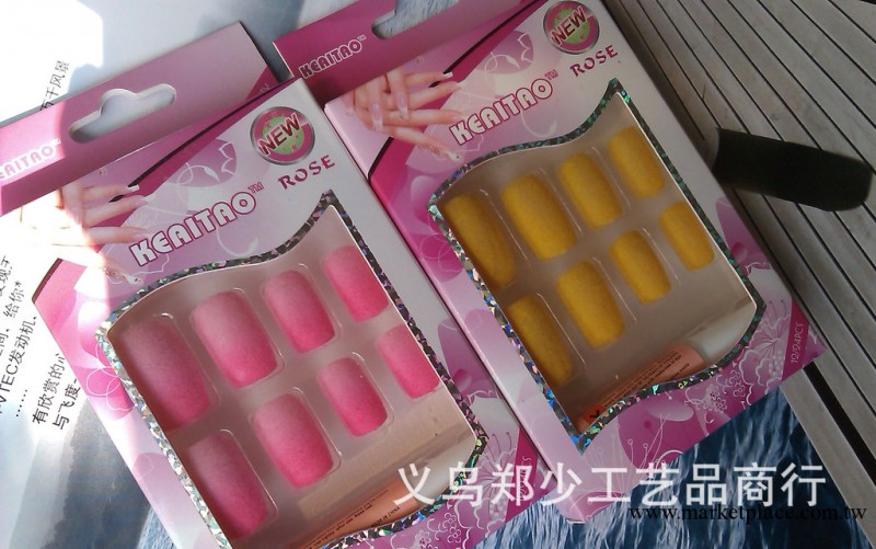 美甲必備 絲絨毛絨甲片成品 指甲片 12片裝工廠,批發,進口,代購