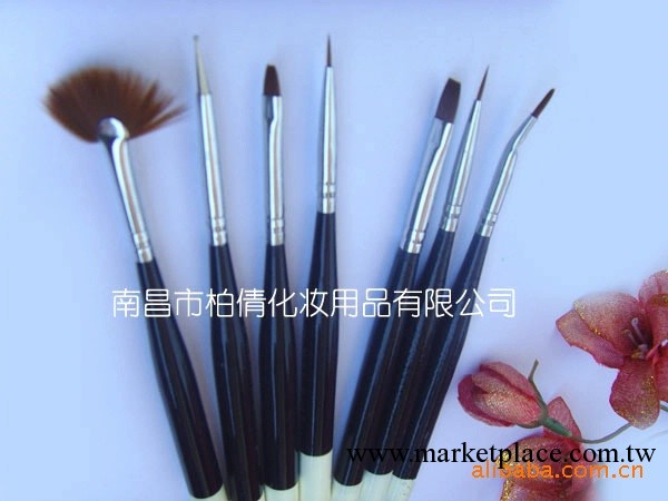 南昌柏倩廠傢直銷 黑色木桿七支套  黑桿三支套筆 美甲彩繪筆套裝工廠,批發,進口,代購