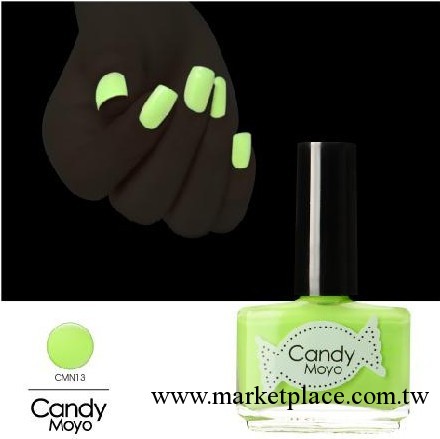 法國Candy Moyo膜玉最新甜美魔法夜光精靈熒光綠指甲油CMN13工廠,批發,進口,代購