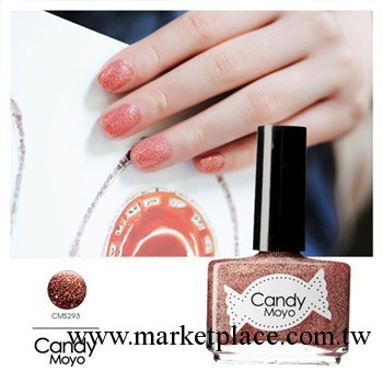 正品法國Candy Moyo亮片指甲油 璀璨玻鉆系列 玫瑰金色CMS293工廠,批發,進口,代購