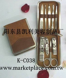 【凱利】 皮盒9件套裝 不銹鋼邊筐指甲刀套裝 超大美甲指甲剪套裝工廠,批發,進口,代購