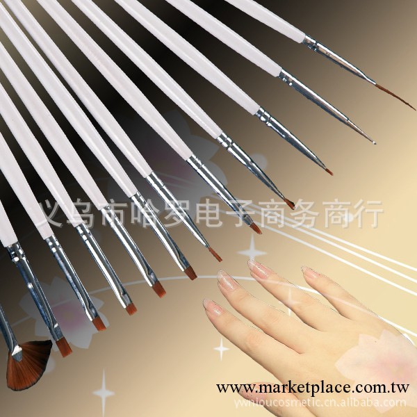 美甲水晶筆|美甲光療筆|美甲筆|白色桿|彩繪筆套裝|美甲筆套裝工廠,批發,進口,代購
