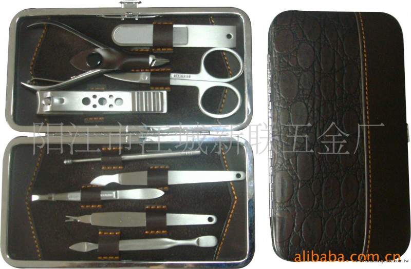 供應美容套,修甲套,時尚護理修容套裝,全不銹鋼九件套S258工廠,批發,進口,代購