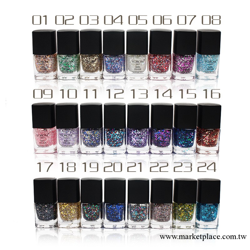 3175 YOROM 雪花亮片指甲油8ml 熱銷 雪花牛奶 亮片 指甲閃閃8ml工廠,批發,進口,代購