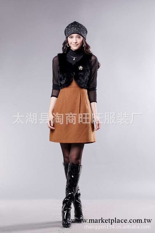 2012女士新款 日式時尚 呢料連衣裙 毛+呢個性款批發・進口・工廠・代買・代購