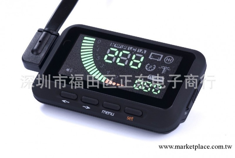 汽車OBD HUD MILE/Speed/battery voltage汽車擋風玻璃平視顯示工廠,批發,進口,代購