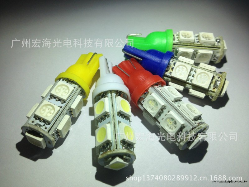 供應高亮5050-9SMD夜行燈泡直插小燈泡W5W汽車示寬燈工廠,批發,進口,代購