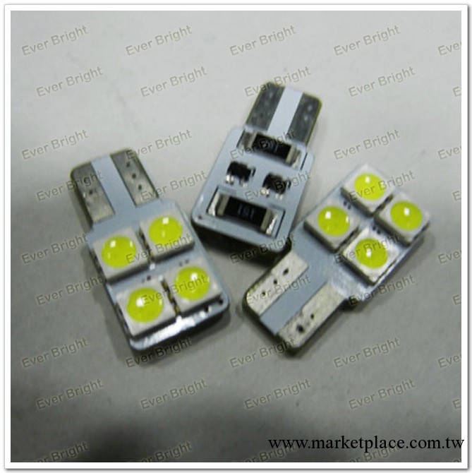 汽車LED（T10帶解碼-4SMD-5050）指示燈/示寬燈/儀表燈/寶馬燈工廠,批發,進口,代購