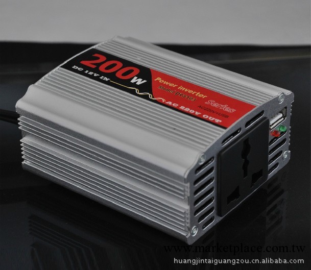 廠傢直銷黃金臺suvpr12V轉220V足200W逆變器汽車逆變器電源USB5V工廠,批發,進口,代購