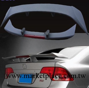 三廂通用尾翼 三廂通用B款帶燈尾翼 汽車外飾改裝 ABS材質底漆工廠,批發,進口,代購